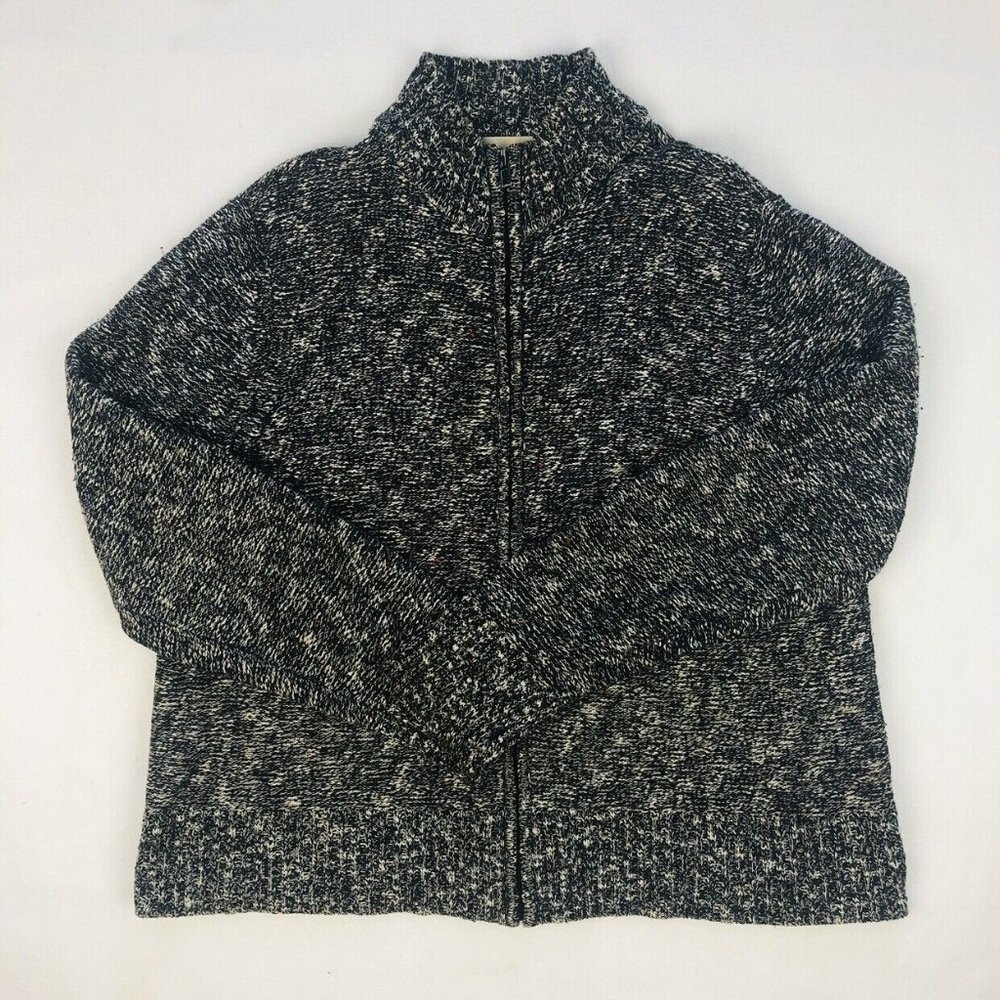 EVAN-PICONE Womens Sweater Gray Turtleneck Long Sleeve Size Medium RIbbed Sleeve